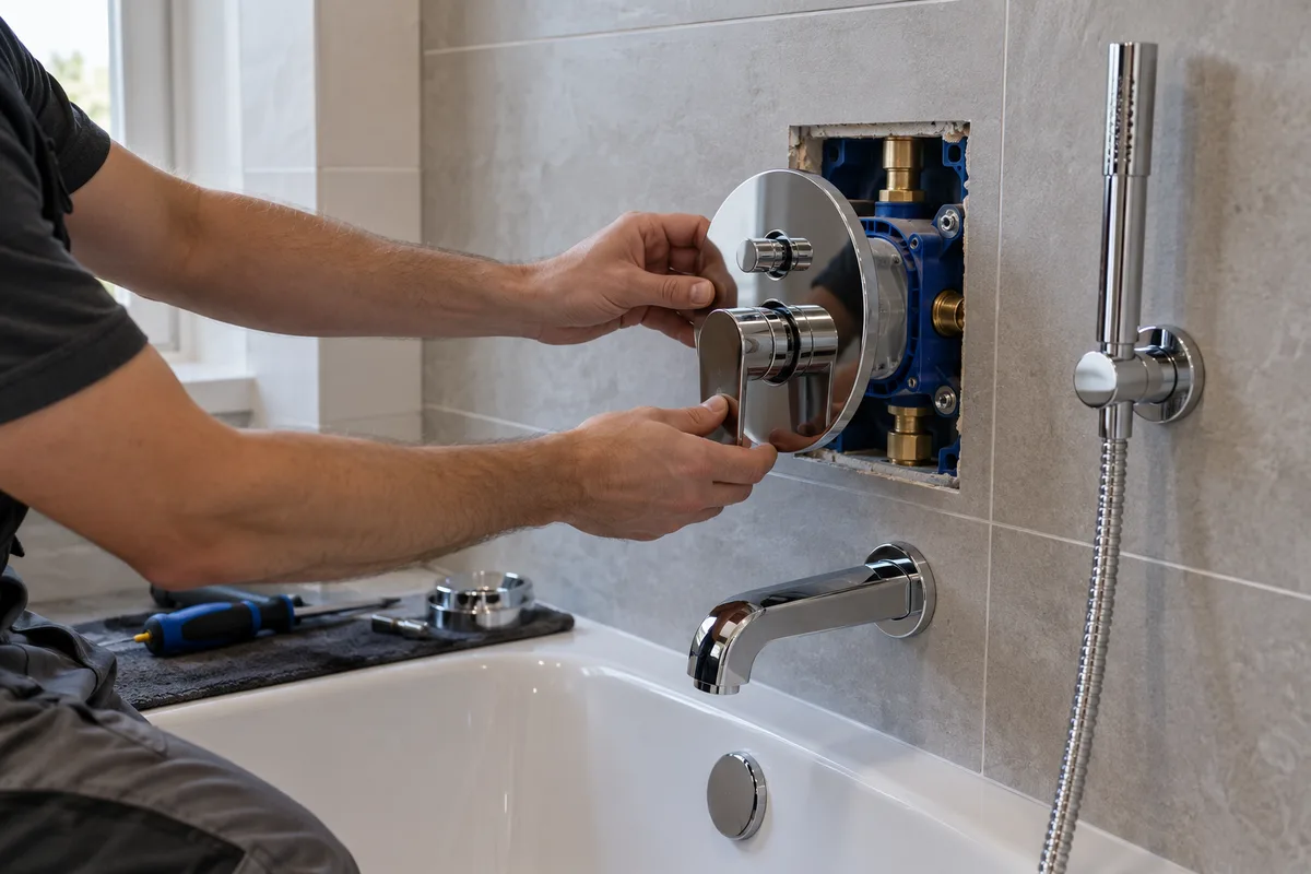 Установка смесителя для ванны скрытого монтажа grohe